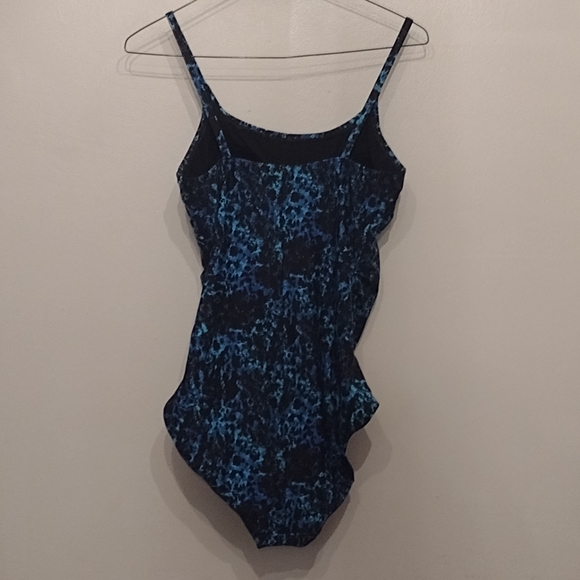 Speedo Swim Speedo Womens Blue Leopard One Piece Swimsuit Poshmark